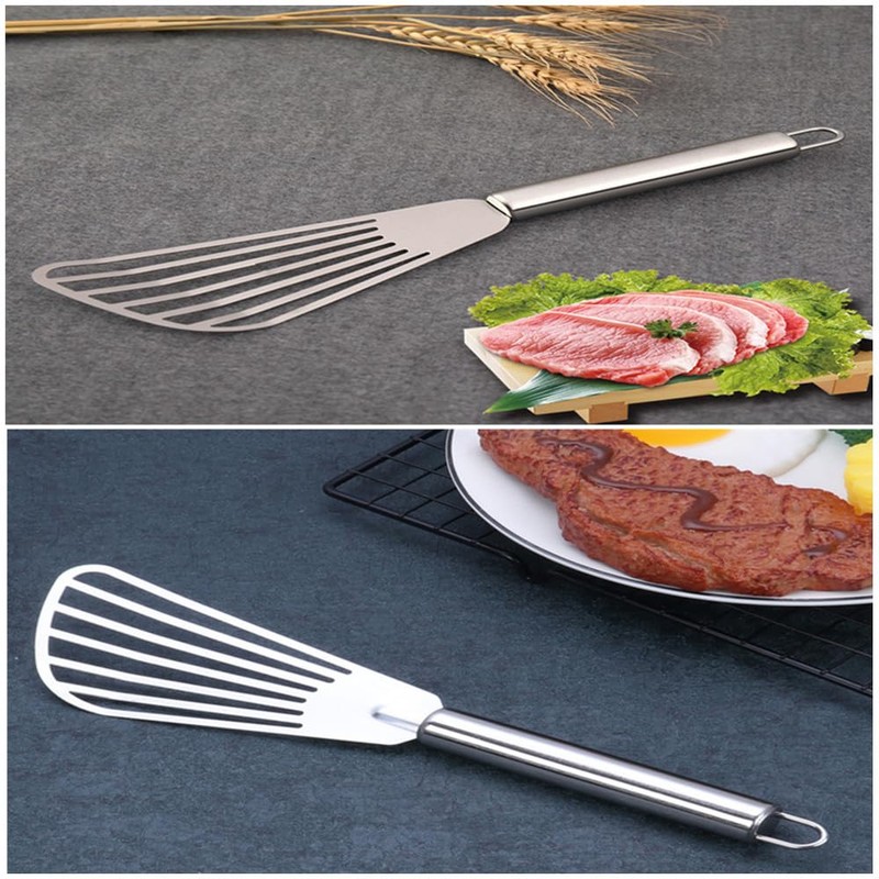 2Pcs Fish Spatula Stainless Steel Combo,Upgrade Metal Spatula, Premium Kitchen