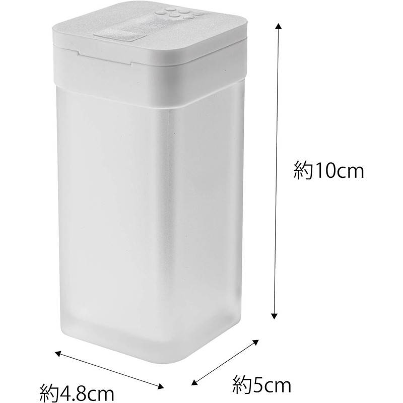 Yamazaki 5827 Magnetic Spice Bottle, Large, White, Approx. W 1.9