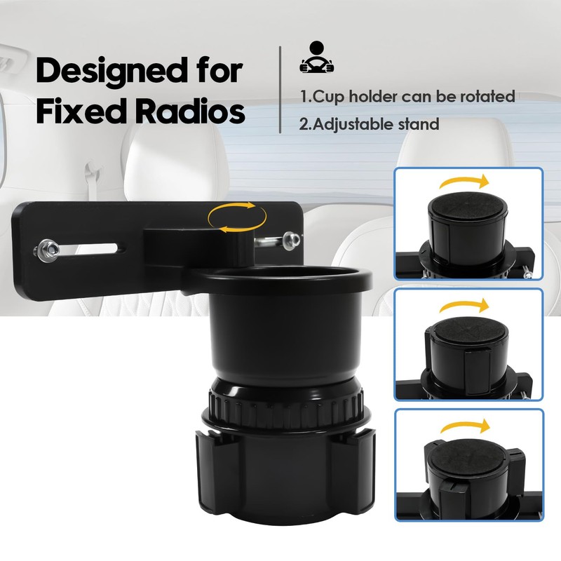 Upgrade Cup Holder Radio Mount, CB Radio Mounting Brackets Drinks