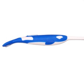 4 Childrens Toothbrushes ~ Bulk Packs Kids Manual Brushes (Orca with Covers)