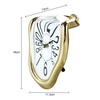 Lafocuse Silent Melting Clock Gold Shiny Frame,Salvador Dali Watch Melted