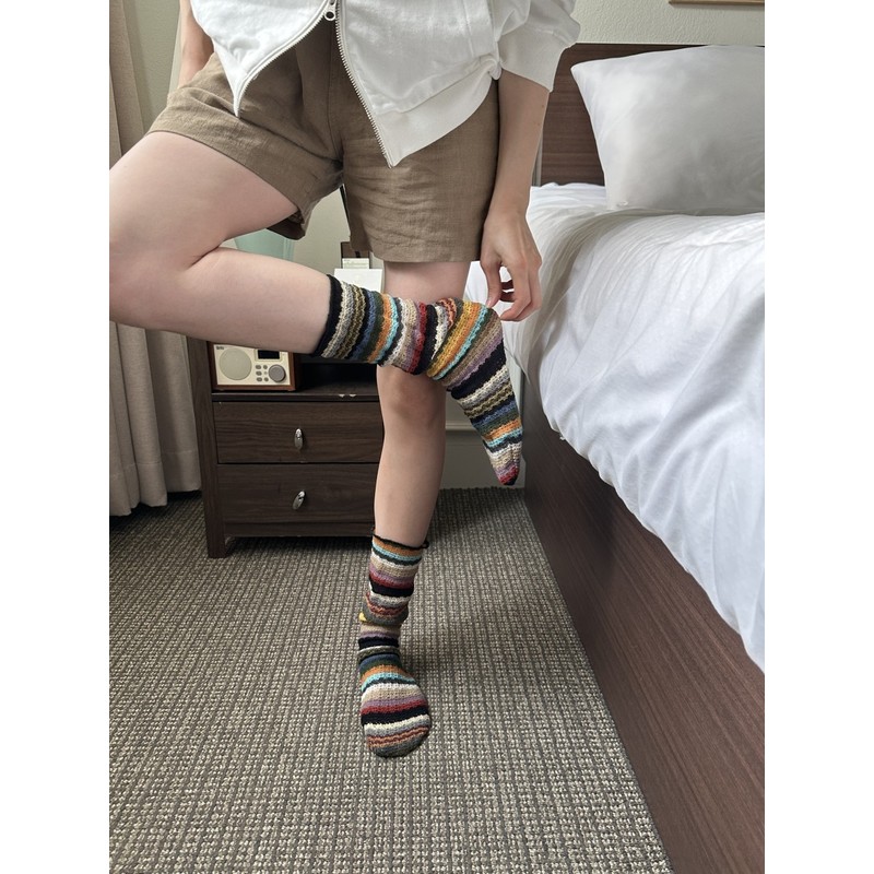 Women's golf socks, point knit, cozy women's mid-neck socks /