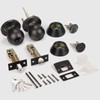 Probrico Oil Rubbed Bronze Entry Door Knob and Double Cylinder