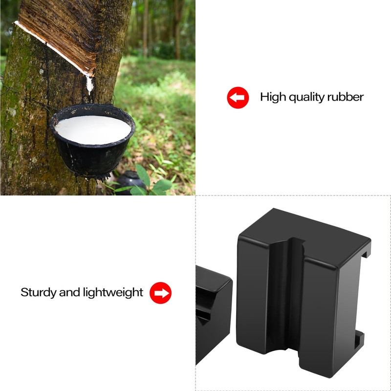 YIXISI 2 PCS Square Rubber Jack Stand Pad, Universal Slotted