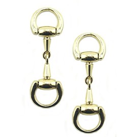 HAND® No. 1146 Pretty Polished Gold Equestrian Buckles for Shoes, Belts, Bags, Bracelets & Accessories - 71 mm - Set of 2