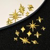 400Pcs Star Nail Charms for Nail Art Gold Nail Rhinestones