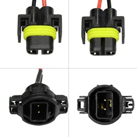 HUIQIAODS juego de arnés de cableado para luces antiniebla de Jeep Wrangler JK 5202 H16 a 9006 9005 HB3 para faros antiniebla, luces de trabajo de reajuste, 2 unidades, 5202 to H11 connector, h11 connector female