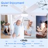 Kviflon 46 inch Ceiling Fans with Lights and Remote/APP Control,