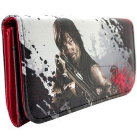 AMC The Walking Dead Daryl Dixon Bogen Portemonnaie Tri-Fold mit Münzfach & Kartenhalter, Mehrfarbig