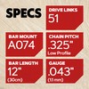 Oregon SpeedCut Nano Saw Chain Retrofit Kit, 51 Drive Chain