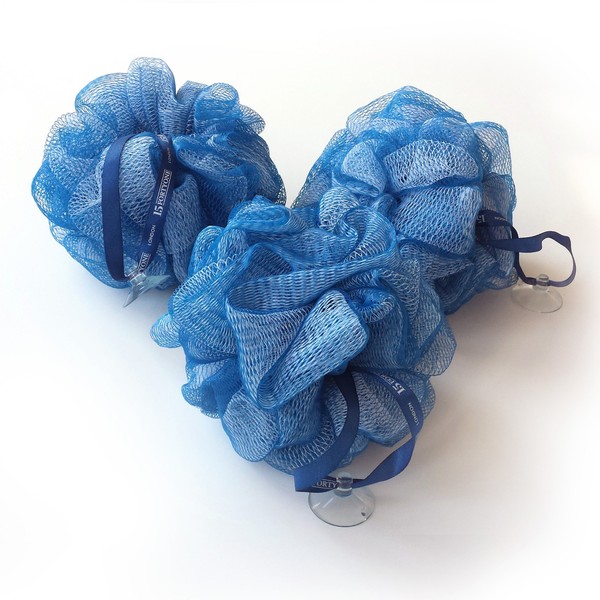 1541 London Exfoliating Bath & Shower Body Puff/Scrunchie/Buffer (Midnight Blue)