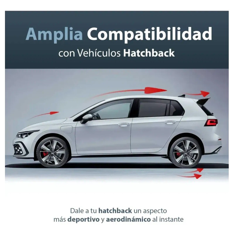 Aleron Fibra Carbono Hatchback Spoiler Cola De Pato Sport