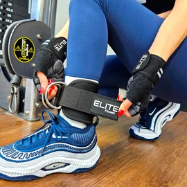 Polainas para Levantamiento de Peso(PAR), Correas acolchonadas y Ajustables para Tobillo, Ideal para ejercitar piernas y gluteos, Unisex (Negro)