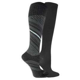 Dr. Scholl's Women's Compression Bundle Chevron Print, Grey, Women's Size 8-12