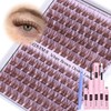 Goddvenus Brown Cluster Lashes Kit Individual Eyelashes For Clean Makeup