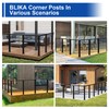 BLIKA 36" Cable Railing Corner Post(Post 35"x2"x2"), Flat Top Surface