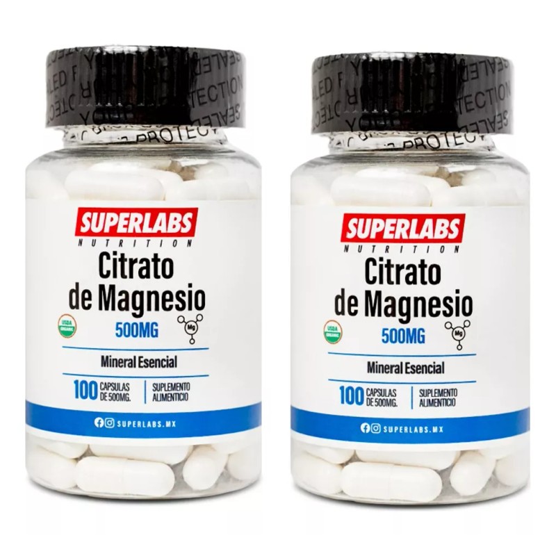 Superlabs Nutrition 2 Pack Superlabs Citrato De Magnesio 500mg 100