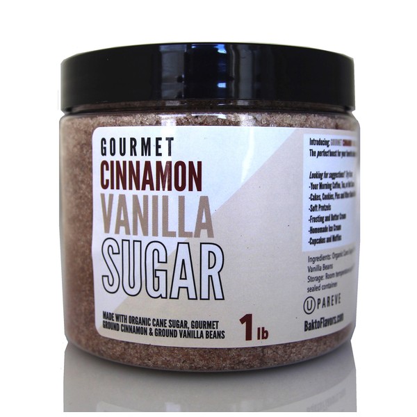 Bakto Flavors Gourmet Cinnamon Vanilla Sugar - 1 lb Jar