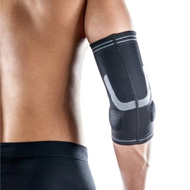 LP SUPPORT 150XT Elbow Brace with Silicone Pads and Breathable fitting knit for Athletes, Golf, Baseball, Tennis, Badminton, Basketball, Workouts, Weightlifting - Reduce Joint Pain (Medium)