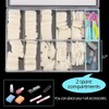 Puntas de uñas acrílicas cuadradas 500 unidades, cubierta completa con