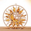 Raduly Suncatcher Amber Birch Wood Sun & Moon Cladding Window