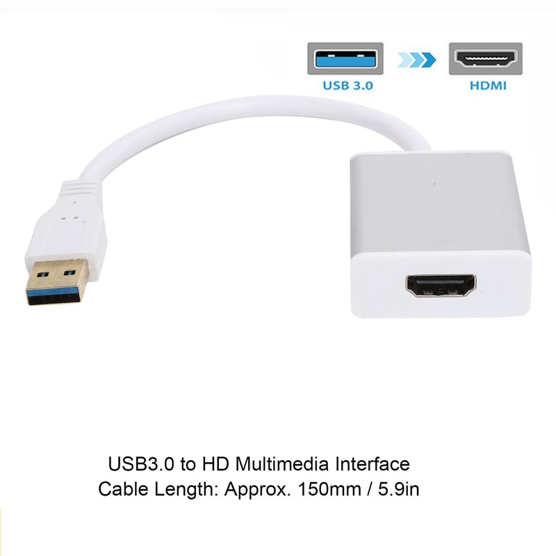 USB to High Definition Multimedia Interface Adapter with Drive Extend