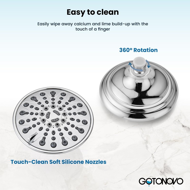 gotonovo Shower Faucet Set Bathroom Shower Head and Handle Set