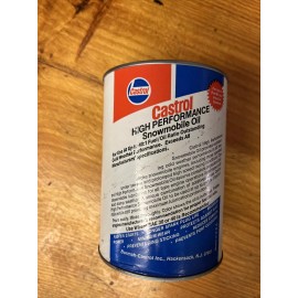 Vintage Castrol High Performance Snowmobile, 1 Quart Oil Can Full
