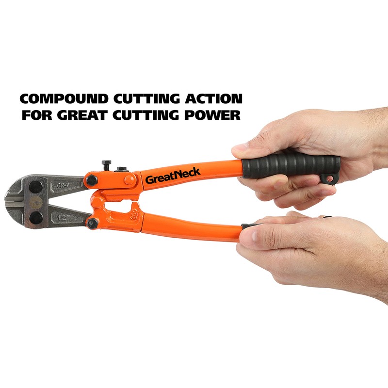 GreatNeck BC12 Bolt Cutter 12", Bolt Cutters Heavy Duty for