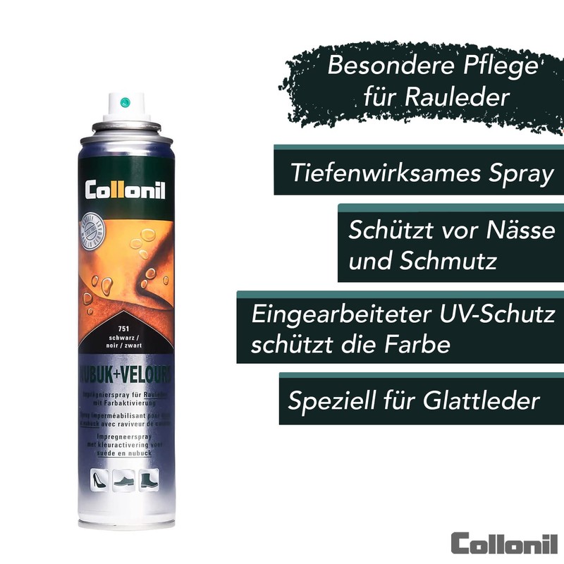 Collonil Nubuk & Velours 15920001751 Pflegesprays Velours-Leder Schwarz (schwarz)