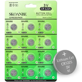 SKOANBE CR1225 1225 3V Lithium Battery-12PCS