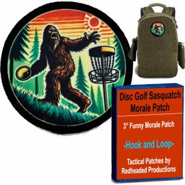 Disc Golf Sasquatch Morale Patch -Made in The USA!- Perfect for Your Tactical Gear, Plate Carrier, Operator Cap, Rucksack or Backpack.