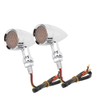 2Pcs Motorcycle Turn Signal Lamp Brake Light Vintage Grille Modification