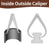 Wjelet 2 Pcs Calipers Measuring Tool, 150mm/6" Stainless Steel Inside