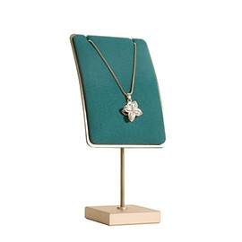 Soporte de exhibición de collar de terciopelo pequeño Soporte de suspensión de cuello de joyería de metal dorado para venta al por menor en línea Most