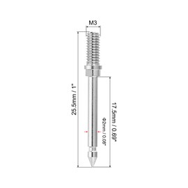 PATIKIL 4pcs 2mm Test Probe Pins Copper Multimeter Test Lead Extension Probe Pin Tip Needle Silver for Electrical Circuit Test Measurement