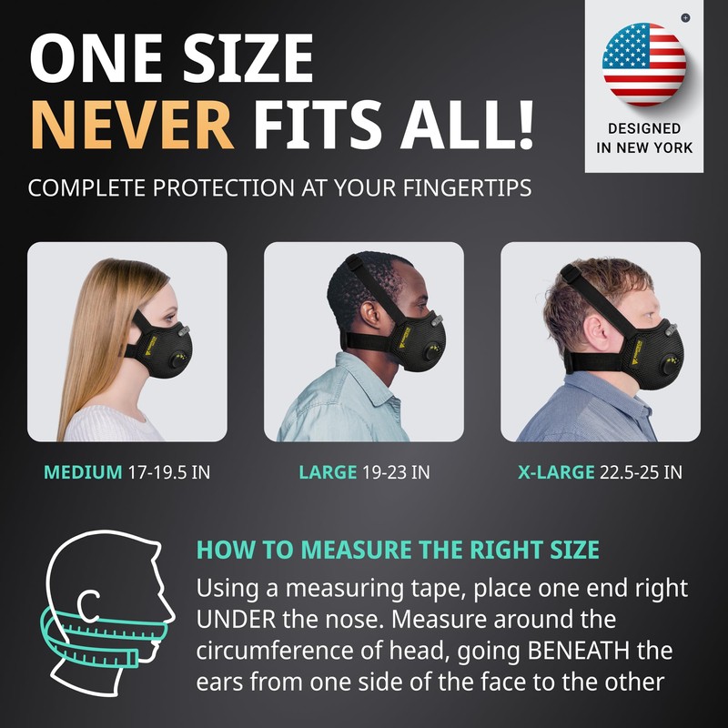 FIGHTECH Dust Mask Woodworking - Precision Fit L-Shaped Strap for