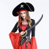 D-Fokes 2 Pieces Pirate Hat Skull Print Pirate Captain Costume