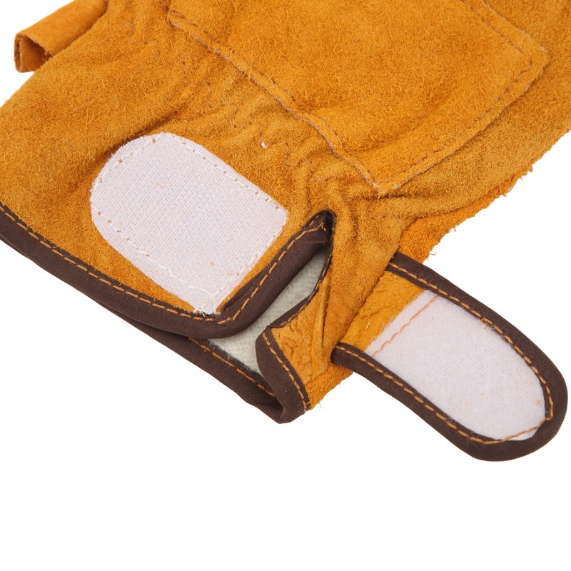 Heat Resistant Gloves Calf Leather Polyester Hand Protection BBQ Grill