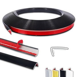 KTINITK 20ft Outside Vinyl Corner Trim Peel and Stick for Tile and Wall Edges, Decorative Kitchen Backsplash Trim Edge, Tile Edge trim, corner trim (Black)