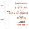 Zip Ties Assorted Size,8+12+14+18 Inch Double Sided Toothed,100 LBS Tensile