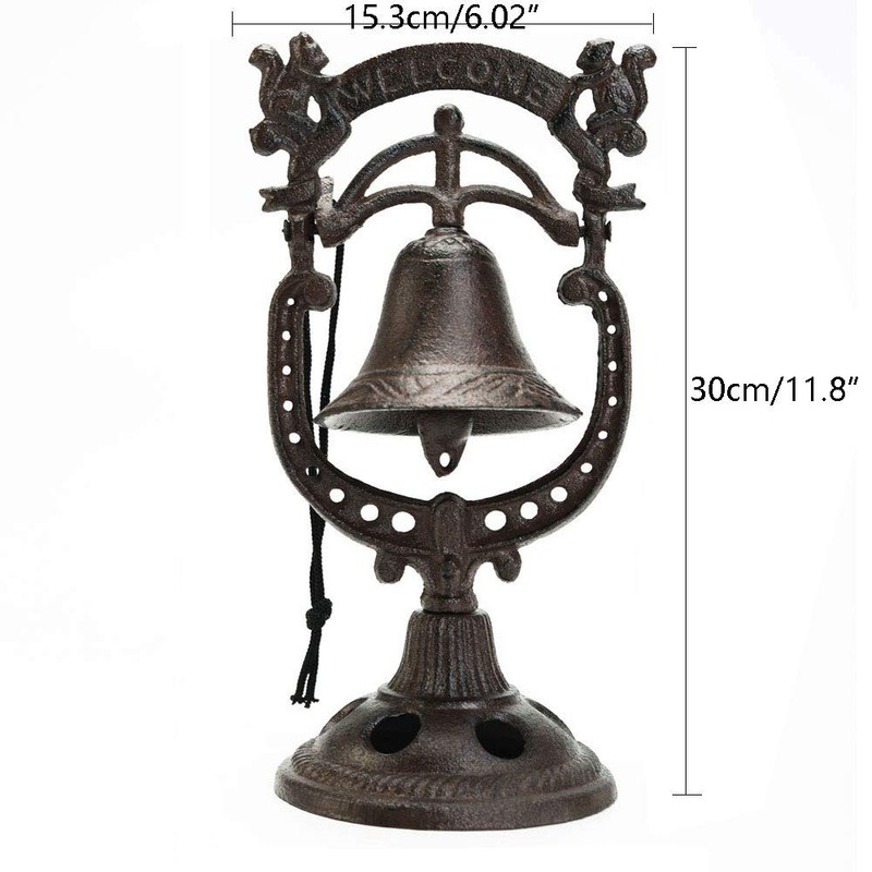Sungmor Classic Cast Iron Tabletop Hand Bell Dinner Bell -