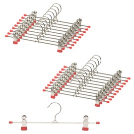 Mawa Hanger Pants Skirt Slacks Clip Hanger Width 11.8 inches (30 cm) K30D Set of 20 Red
