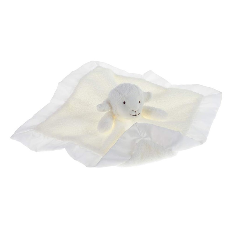 Apricot Lamb Stuffed Animals Soft Security Blanket White Lamb Infant