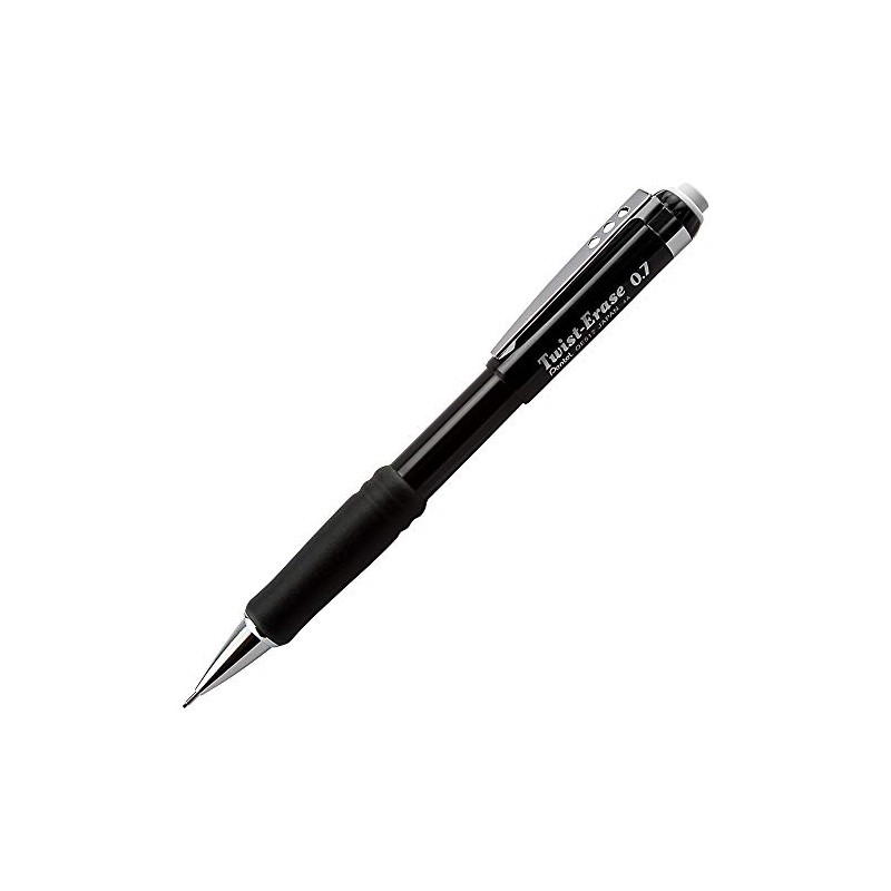 Pentel Twist-Erase III Automatic Pencil, 0.7 mm, Black