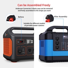 ELFCULB 12AWG 35FT Anderson Extension Cable 2 6 10 20 35 50FT Solar Extension Cable Anderson Connector for Portable Power Station Solar Generator Solar Panel (35FT)