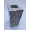 Granite Vase Tapered (5"x4"x9") Gray Cemetery Grave