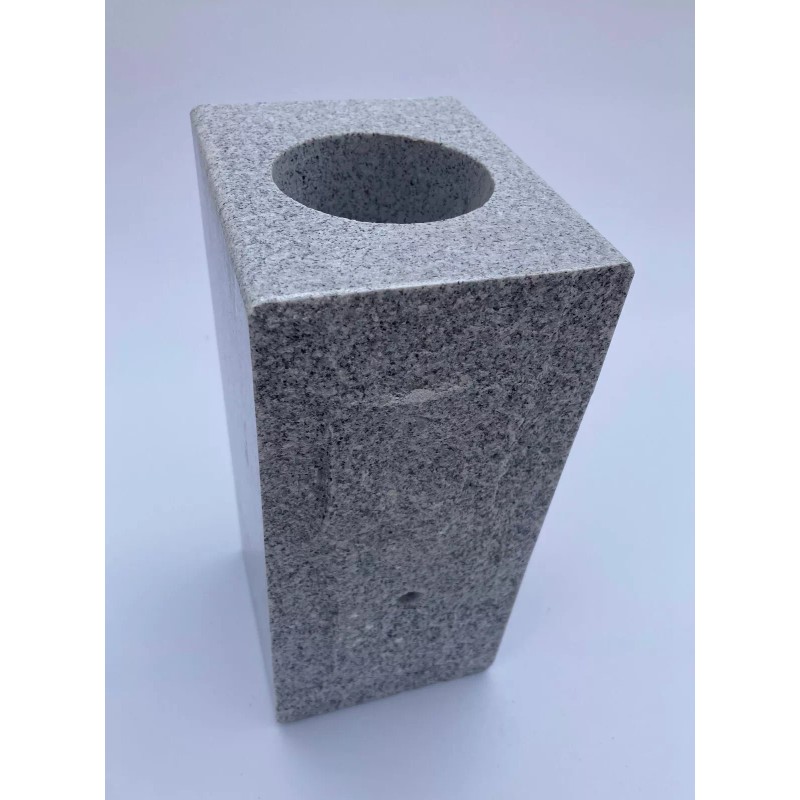 Granite Vase Tapered (5"x4"x9") Gray Cemetery Grave