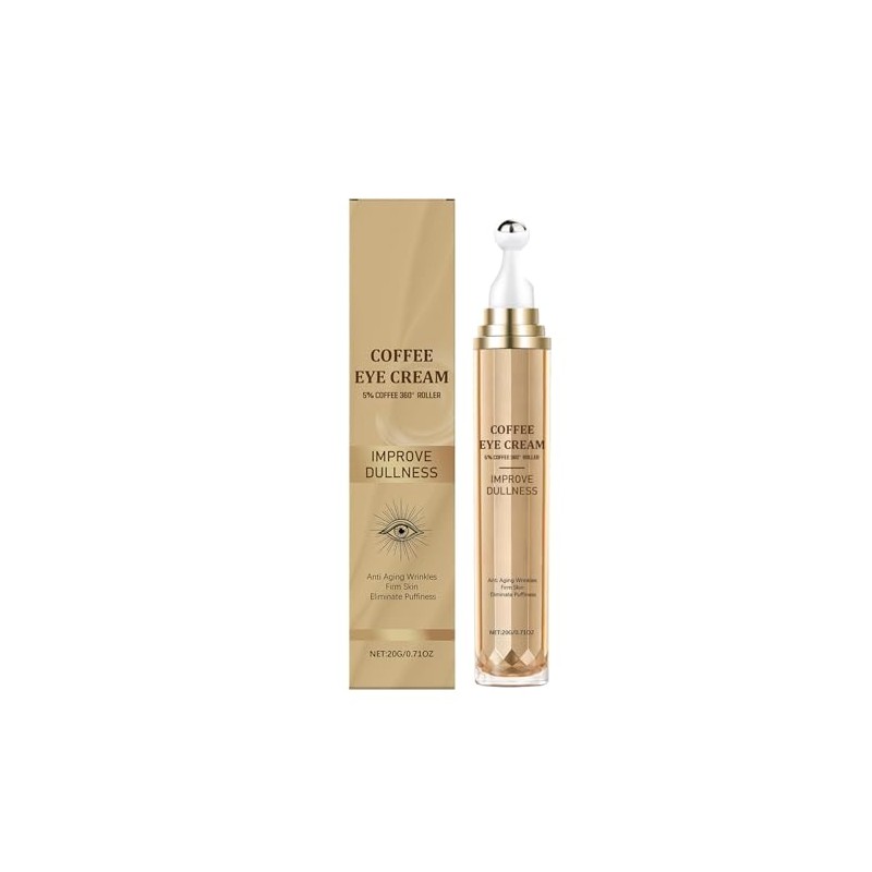 Caffeine Eye Cream for Dark Circles with Roller Massager,Under Eye