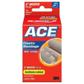 Ace Elastic Bandage with Clips 3", 1-Count Package